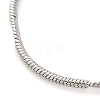 Non-Tarnish 304 Stainless Steel Round Snake Chain Necklaces for Women NJEW-G140-11P-2