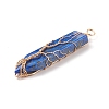 Natural Lapis Lazuli Big Pendants PALLOY-JF01557-01-2