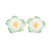 Plumeria Flower Opaque Resin Cabochons CRES-T025-30G-02-1
