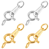 4Pcs 2 Colors 925 Sterling Silver Spring Ring Clasps STER-PH0001-98-1