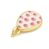 Rack Plating Brass Enamel Charms KK-M293-34G-01-2