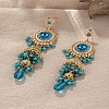 Alloy Acrylic Dangle Stud Earrings FS-WG31A95-08-1