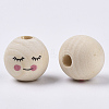 Natural Wood European Beads X2-WOOD-S055-17-3