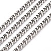 Tarnish Resistant Men's Jewelry Making 201 Stainless Steel Curb Chains CHS-A003B-1.8mm-1