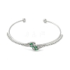 Aloy Rhinestone Cuff Bangles LS-BJEW-H206-03P-2