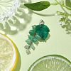 Grape Natural Green Aventurine Pendant Decorations HJEW-TA00266-03-2