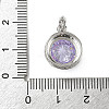 925 Sterling Silver Pave Cubic Zirconia Pendants STER-B009-01B-05-3