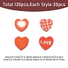 120Pcs 4 Styles Handmade Polymer Clay Beads CLAY-YW0002-66-3