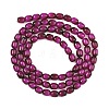 Dyed Imitation Tiger Eye Glass Beads Strands GLAA-H040-02D-2