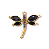 304 Stainless Steel Pave Cubic Zirconia Pendants STAS-OY014-52G-1