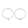 304 Stainless Steel Hoop Earrings Findings STAS-I120-60B-P-1