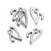 Platinum Plated Alloy Letter Pendants LS-PALLOY-J718-01P-V-2