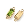 Birthstone 304 Stainless Steel Rhinestone Connector Charms STAS-L022-576G-01-2