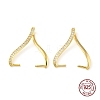 Rack Plating 925 Sterling Silver Micro Pave Clear Cubic Zirconia Ice Pick Pinch Bails LS-STER-NH0001-52G-1