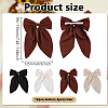 12Pcs 4 Colors Polyester & Iron Alligator Hair Clips PHAR-ME0001-01-2