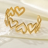 304 Stainless Steel Cuff Bangles for Women BJEW-Z130-01G-2