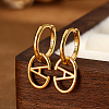 Real 18K Gold Plated 925 Sterling Silver Hoop Earrings ZC9557-1-2