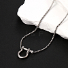 Stainless Steel Horseshoe Pendant Men's Necklaces DB4490-2-2