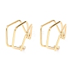 304 Stainless Steel Triple Pentagon Cuff Earrings EJEW-K268-88G-4