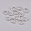 Brass Huggie Hoop Earring Findings KK-E138-N-NF-1