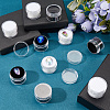 10Pcs 2 Colors Round Jewelry Clear Plastic Loose Diamond Storage Box CON-GF0001-15A-4