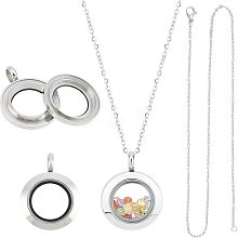 Unicraftale DIY Memory Locket Pendant Necklace Making Kit DIY-UN0003-51