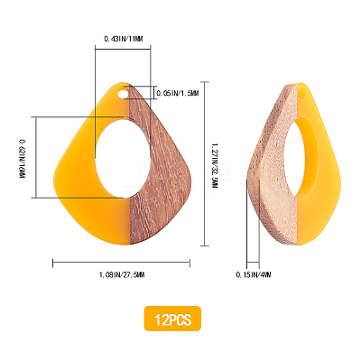 Resin & Wood Pendants RESI-SC0001-17H-1