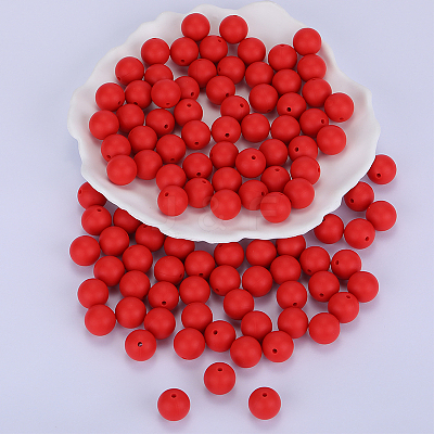 Round Silicone Focal Beads SI-JX0046A-52-1