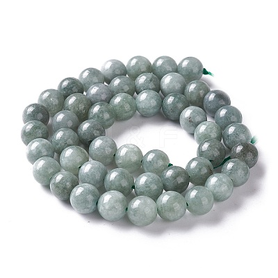 Natural White Jade Imitation Burmese Jade Beads Strands X-G-I299-F09-8mm-1