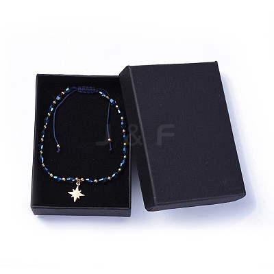 Electroplate Glass Braided Beads Bracelets BJEW-JB04307-06-1