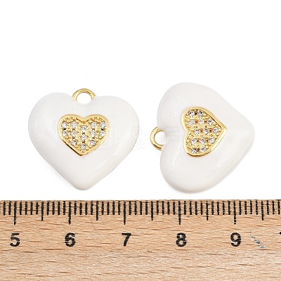 Brass Micro Pave Cubic Zirconia Pendants KK-B157-32G-1