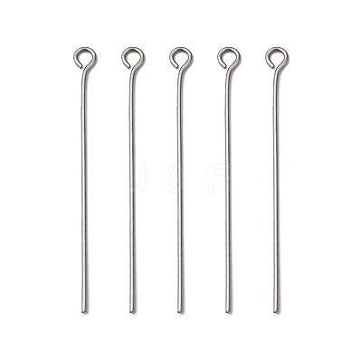 Tarnish Resistant 304 Stainless Steel Eye Pin X-STAS-R045-40mm-1