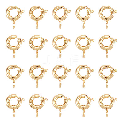 40Pcs Brass Spring Ring Clasps KK-TA0008-85G-01-1