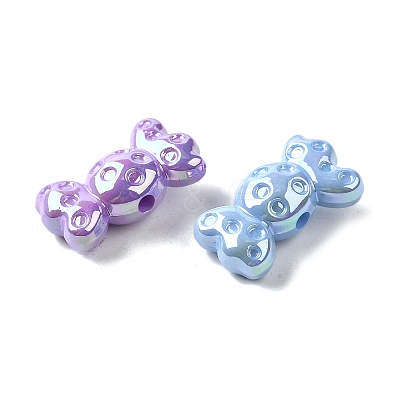 UV Plating Opaque Acrylic Beads MACR-F083-10-1