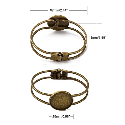 Brass Bangle Making MAK-Q011-73AB-25mm-1