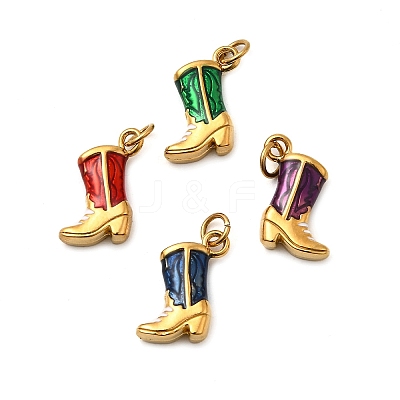 304 Stainless Steel Enamel Pendants STAS-B097-26G-01-1