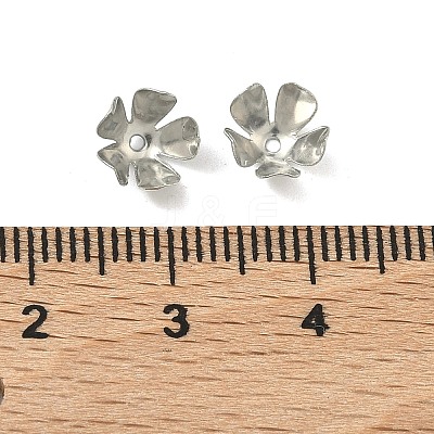 5-Petal Iron Flower Bead Caps X-IFIN-M008-02P-1