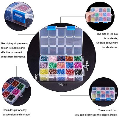 Spray Painted Crackle Glass Beads CCG-PH0002-14-1
