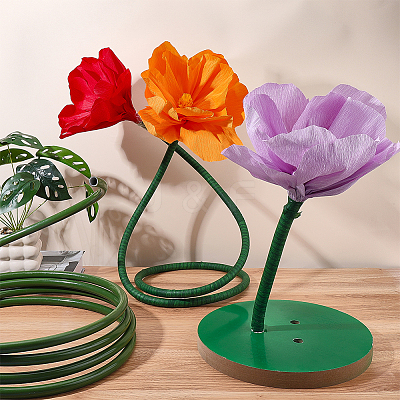 1Pc Wood Flower Pole Display Stand Base DIY-PH0036-10-1