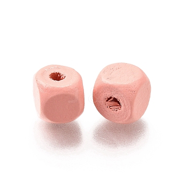 Spray Painted Wooden Beads WOOD-P021-01B-25-1