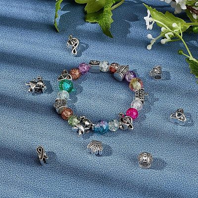 Tibetan Style Alloy European Beads TIBEB-FH0001-19AS-LF-1