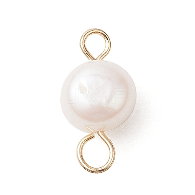 Natural Cultured Freshwater Pearl Two Sides Polished Connector Charms PALLOY-JF04041-01-1
