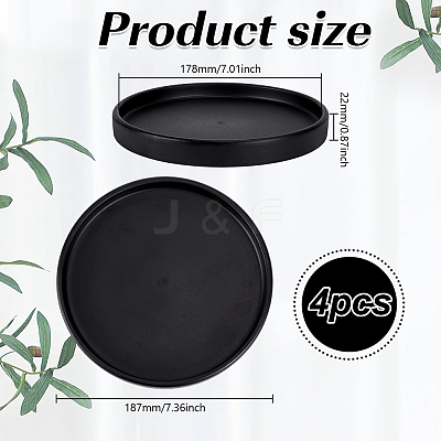 4Pcs Porcelain Jewelry Trays for Earrings Rings Bracelets AJEW-GO0004-31-1