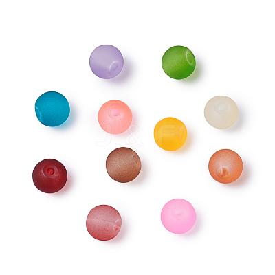 Transparent Frosted Glass Beads FGLA-TA0001-01-6mm-1