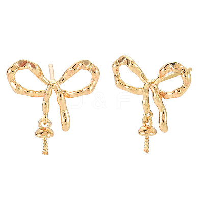 Brass Stud Earring Findings KK-S364-066-1