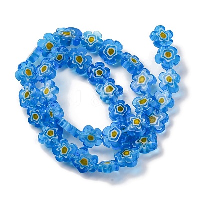 Handmade Millefiori Lampwork Beads Strands LAMP-G164-03C-1