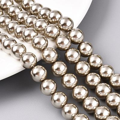 Glass Pearl Beads Strands HY-G002-01E-13-1