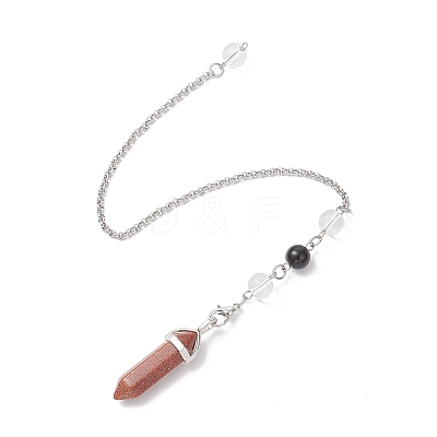 Bullet Synthetic Goldstone Pointed Dowsing Pendulums PALLOY-JF04562-1