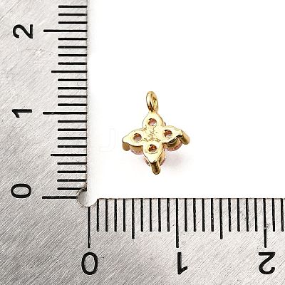 Brass Micro Pave Cubic Zirconia Pendants KK-D356-07H-G-1