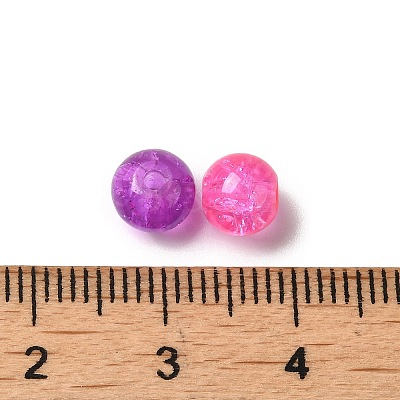 Transparent Crackle Glass Beads CCG-MSMC0002-03-M-1